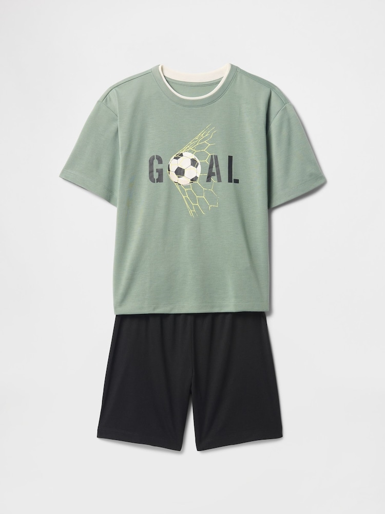 Gap Green Football Short Pyjamas (6-13yrs) - Image 1 of 3