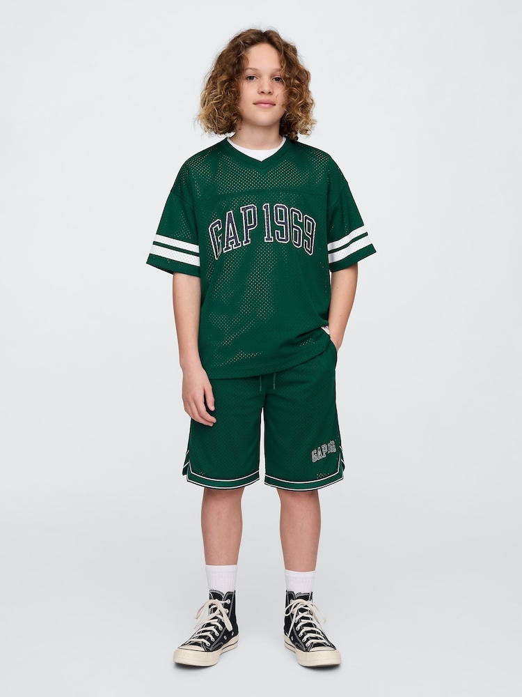 Gap Green Mesh Pull On Shorts (4-13yrs) - Image 1 of 5