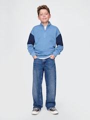 Gap Blue Vintage Soft Half-Zip Logo Pullover (4-13yrs) - Image 3 of 5