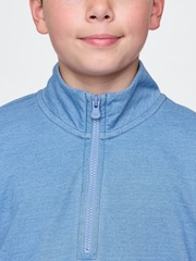 Gap Blue Vintage Soft Half-Zip Logo Pullover (4-13yrs) - Image 4 of 5