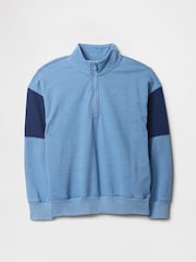 Gap Blue Vintage Soft Half-Zip Logo Pullover (4-13yrs) - Image 5 of 5