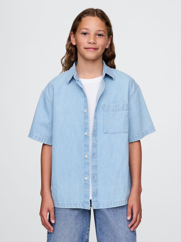 Gap Blue Denim Shirt (4-13yrs) - Image 1 of 5