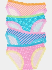 Stripe & Stare Multicolour Original  Knickers 4 Pack - Image 1 of 4