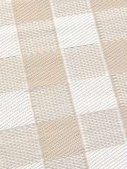 Dreams & Drapes Natural Gingham UV Resistant Outdoor Rug - Image 3 of 4