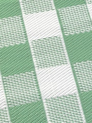 Dreams & Drapes Green Gingham UV Resistant Outdoor Rug - Image 3 of 4