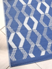 Fusion Blue Rico Outdoor UV Resistant Outdoor Rug - Image 2 of 3