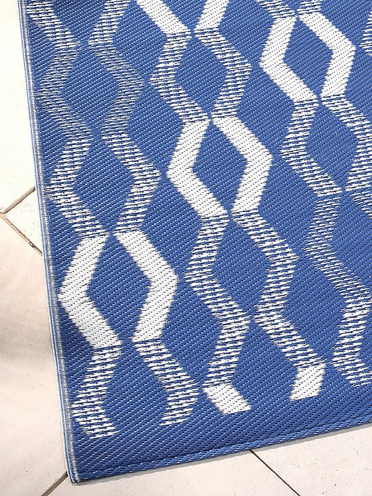 Fusion Blue Rico Outdoor UV Resistant Outdoor Rug - Image 2 of 3