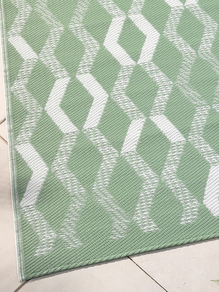 Fusion Green Rico Outdoor UV Resistant Outdoor Rug - Image 2 of 3