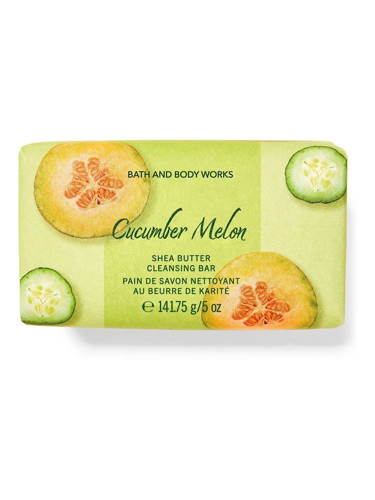 Bath & Body Works Cucumber Melon Shea Butter Cleansing Bar 141.75g - Image 1 of 1 Bath & Body Works Cucumber Melon Shea Butter Cleansing Bar 141.75g - Image 1 of 1