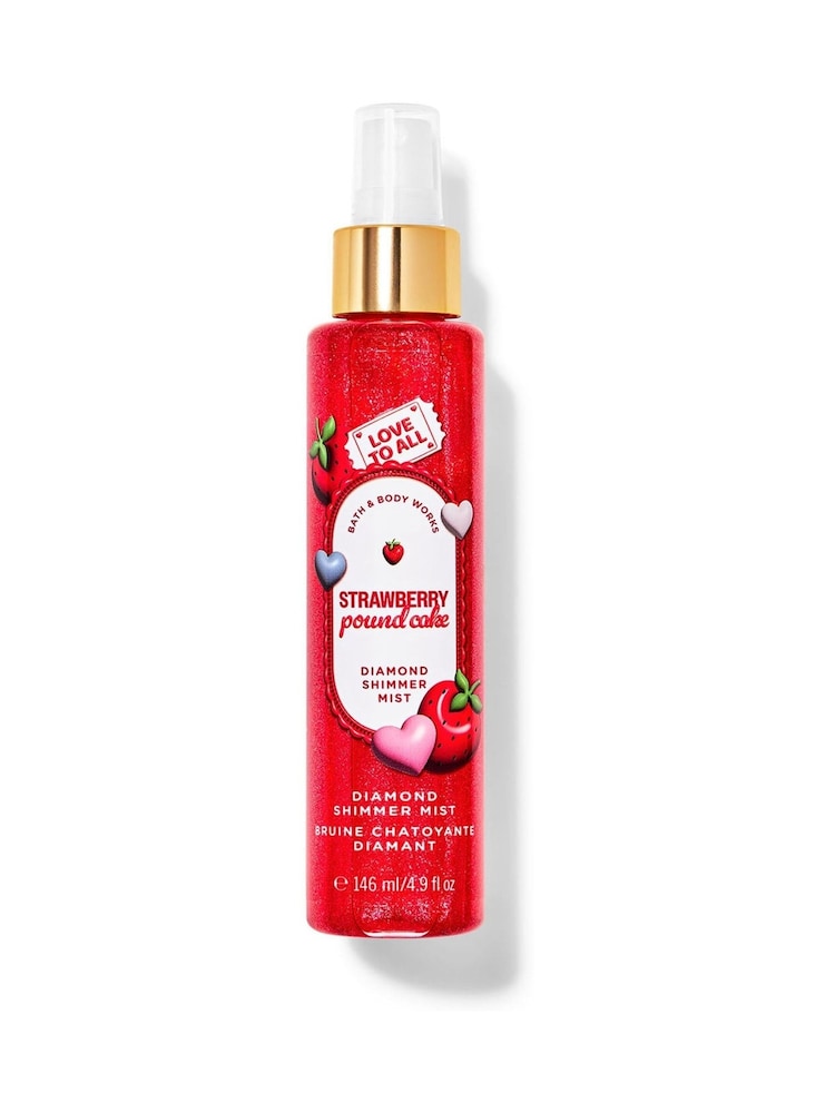 Bath & Body Works Strawberry Pound Cake Diamond Shimmer Mist 4.9 fl oz / 145 mL - Image 1 of 1