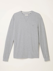 FatFace Grey Waffle Crew - Image 1 of 1