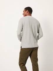 FatFace Grey Waffle Crew - Image 2 of 5