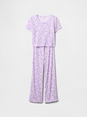 Paarse strik - Gap Pointelle Long Pyjamas (6-13yrs) - Image 1 of 3