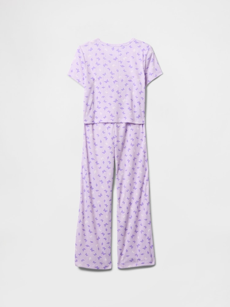 Paarse strik - Gap Pointelle Long Pyjamas (6-13yrs) - Image 2 of 3