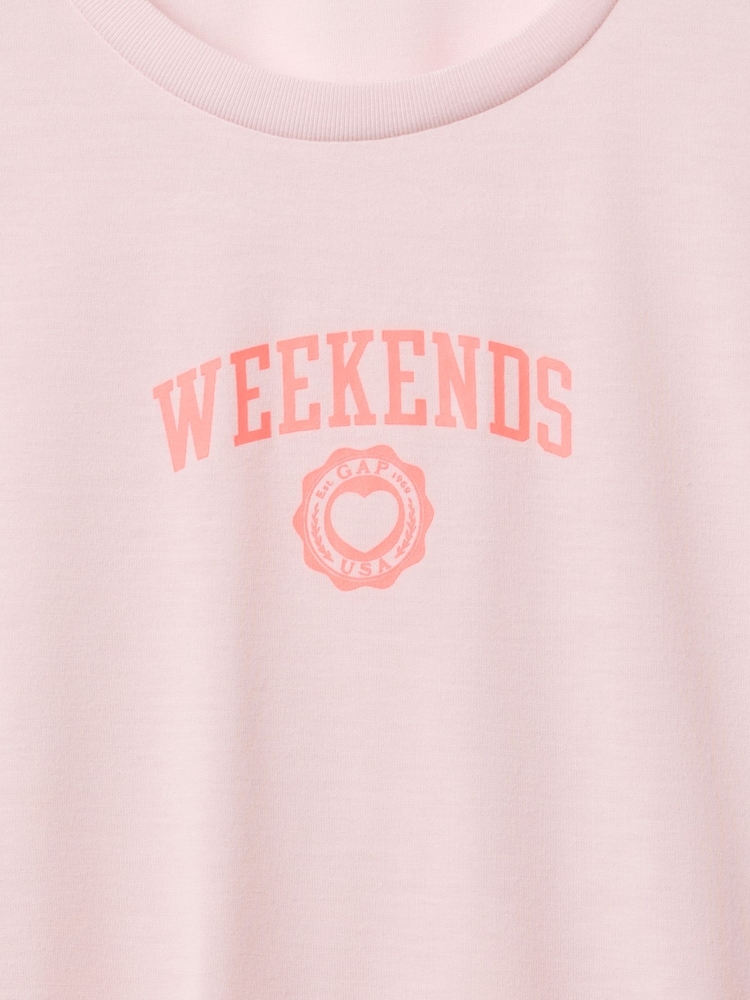 Roze met hartjesprint - Gap pointelle pyjama met korte broek (6-13jaar) - Image 3 of 3