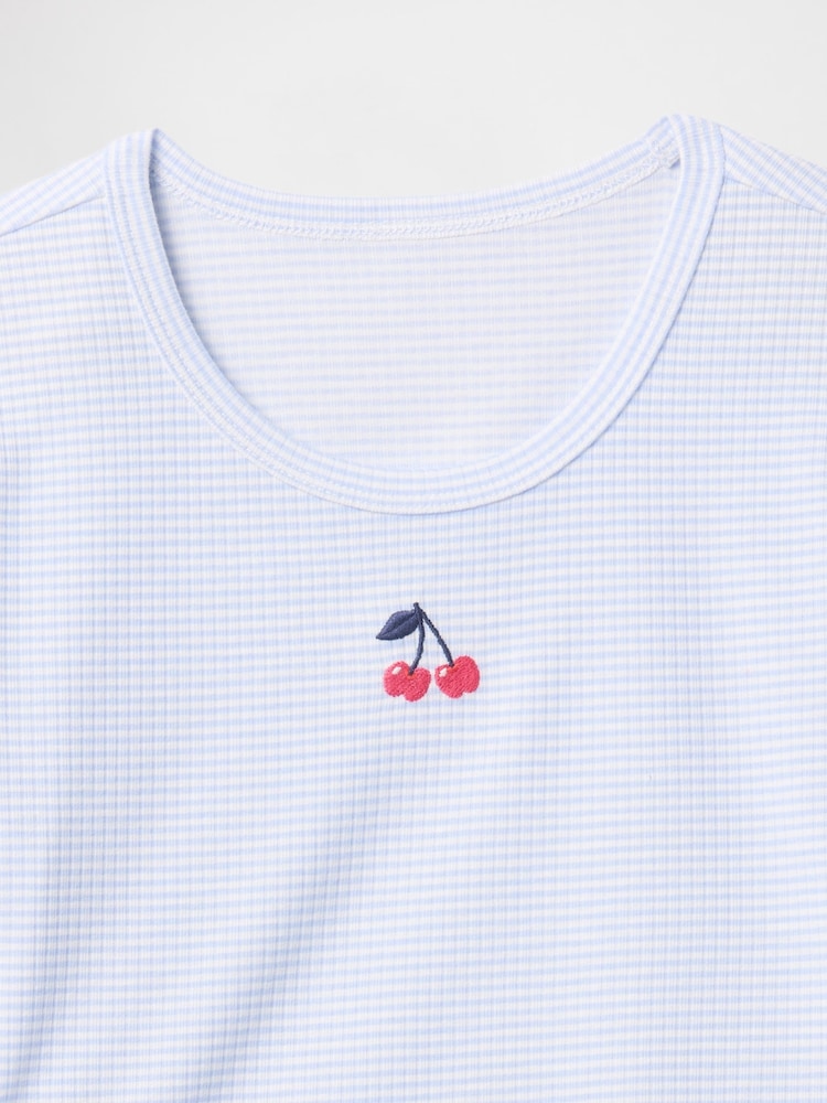 Gap Blue Cherry Pointelle Short Pyjamas (6-13yrs) - Image 3 of 3