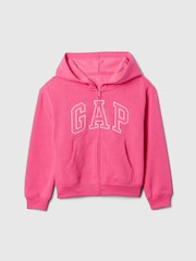 Roze - Gap - Hoodie met rits en logo (4-13jr) - Image 1 of 1