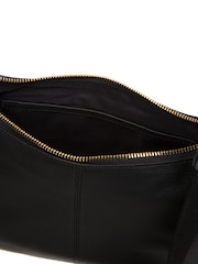 Pure Luxuries London 'Lancaster' Leather Cross-Body Black Bag - Image 5 of 7