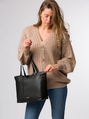 Pure Luxuries London Windsor Leather Black Tote Bag - Image 7 of 7