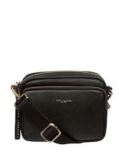 Pure Luxuries London 'Froome' Leather Cross-Body Black Bag - Image 1 of 7