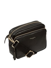 Pure Luxuries London 'Froome' Leather Cross-Body Black Bag - Image 4 of 7