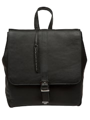 Cultured London 'Danica' Leather Black Backpack - Image 1 of 7