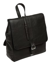 Cultured London 'Danica' Leather Black Backpack - Image 4 of 7