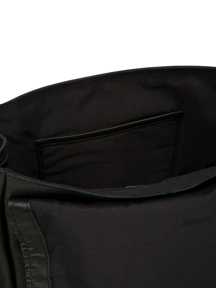 Cultured London 'Danica' Leather Black Backpack - Image 5 of 7