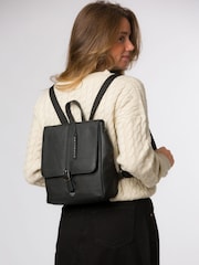 Cultured London 'Danica' Leather Black Backpack - Image 7 of 7