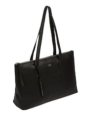 Cultured London 'Marlowe' Leather Black Tote Bag - Image 4 of 7