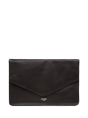 Cultured London Yara Leather Clutch Black Bag - Image 1 of 7