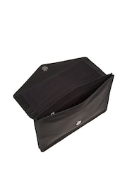Cultured London Yara Leather Clutch Black Bag - Image 2 of 7