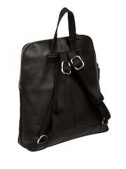 Pure Luxuries London 'Harrogate' Leather Black Backpack - Image 2 of 7