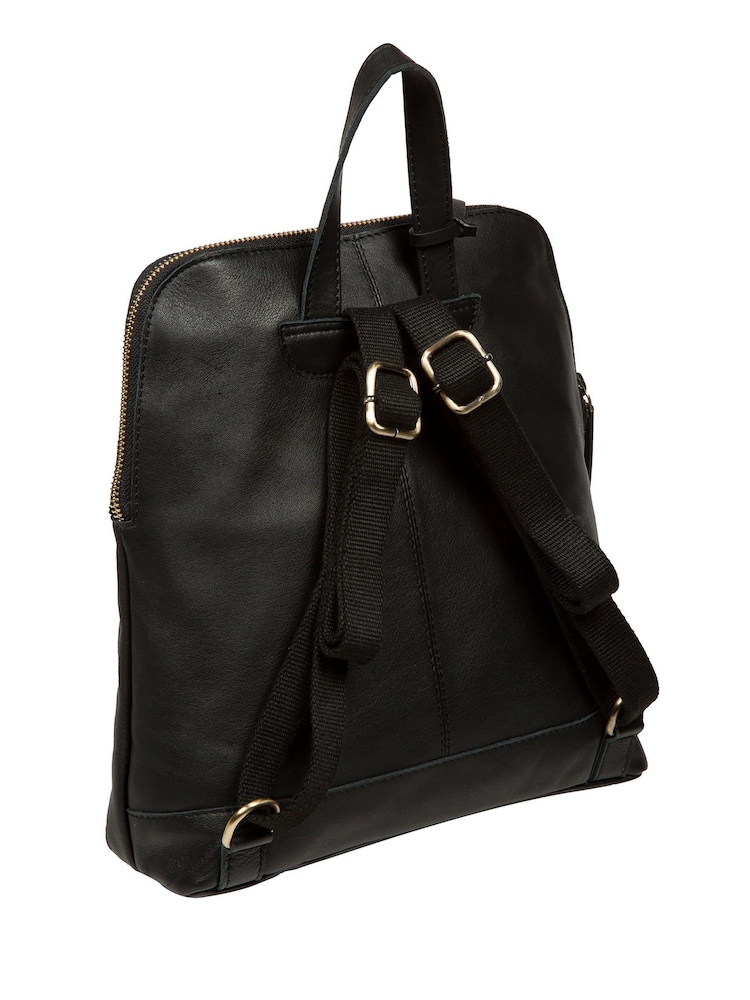 Pure Luxuries London 'Harrogate' Leather Black Backpack - Image 2 of 7