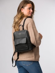 Pure Luxuries London 'Harrogate' Leather Black Backpack - Image 7 of 7