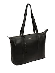 Pure Luxuries London 'Alcester' Leather Black Tote Bag - Image 4 of 7