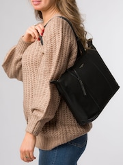 Pure Luxuries London 'Alcester' Leather Black Tote Bag - Image 6 of 7