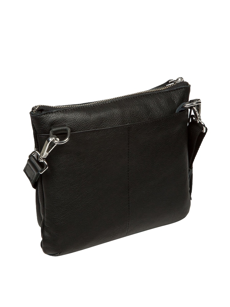 Cultured London 'Kaia' Leather Cross-Body Black Bag - Image 2 of 7 Cultured London 'Kaia' Leather Cross-Body Black Bag - Image 2 of 7