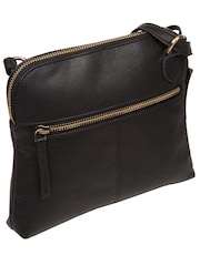 Pure Luxuries London 'Kirkham' Leather Cross-Body Black Bag - Image 2 of 7