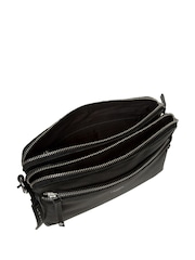 Cultured London 'Farrah' Leather Cross-Body Black Bag - Image 3 of 7