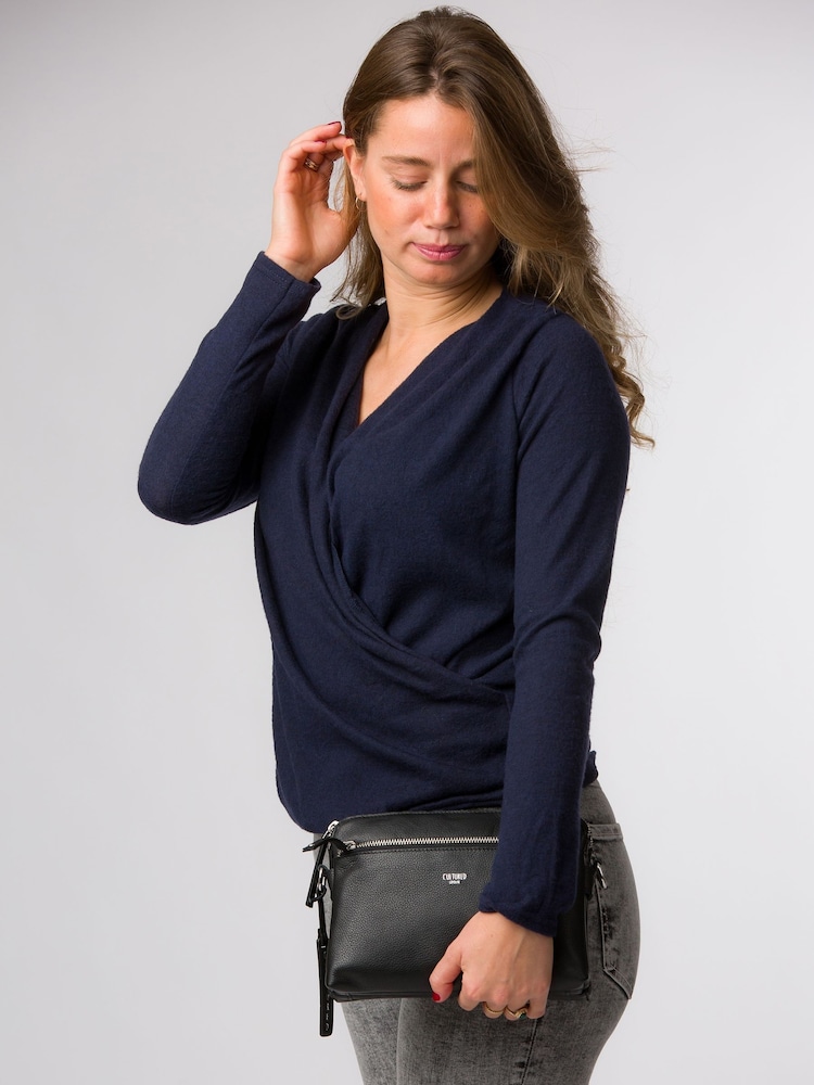 Cultured London 'Farrah' Leather Cross-Body Black Bag - Image 7 of 7 Cultured London 'Farrah' Leather Cross-Body Black Bag - Image 7 of 7