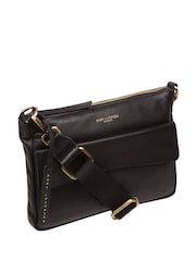 Pure Luxuries London 'Poole' Leather Cross-Body Black Bag - Image 4 of 8