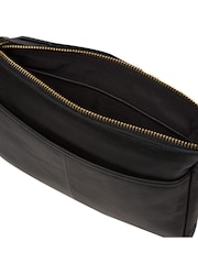 Pure Luxuries London 'Poole' Leather Cross-Body Black Bag - Image 5 of 8