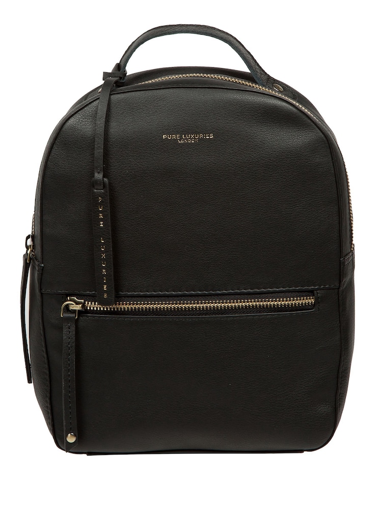 Pure Luxuries Londonpreta de couro 'York'Backpack - Imagem 1 de 6