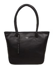 Cultured London 'Sabine' Leather Black Tote Bag - Image 1 of 6