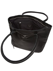 Cultured London 'Sabine' Leather Black Tote Bag - Image 3 of 6