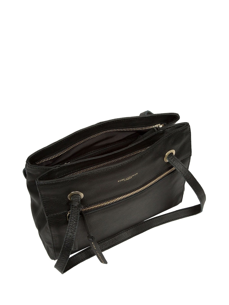 Pure Luxuries London 'Stratford' Leather Black Handbag - Image 3 of 7