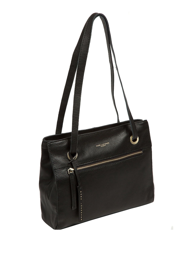 Pure Luxuries London 'Stratford' Leather Black Handbag - Image 4 of 7