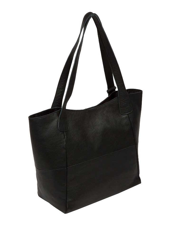 Cultured London 'Cami' Leather Black Tote Bag - Image 2 of 6