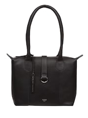Cultured London 'Uma' Leather Black Tote Bag - Image 1 of 7